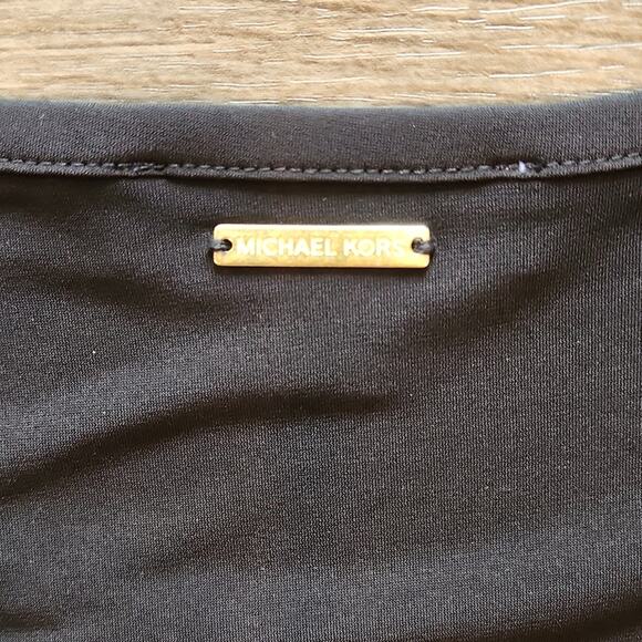 MICHAEL KORS Gorgeous Black Pleated Hem Long Sleeve Dress Large - Picture 7 of 13